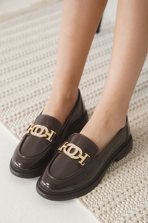Viola Kadın Acı Kahve Rugan Loafer 