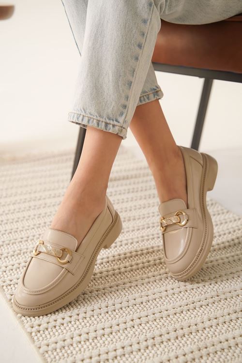 Lance Kadın Bej Rugan Loafer 