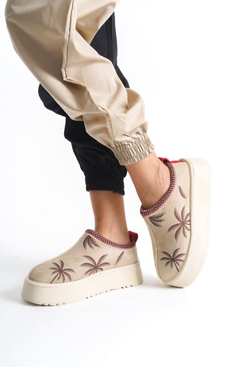 Anais Kadın Bej Kışlık Günlük Kürklü Mini Bootie 